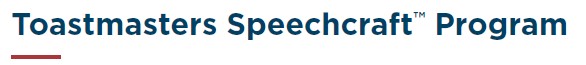 Toastmasters Speechcraft Program